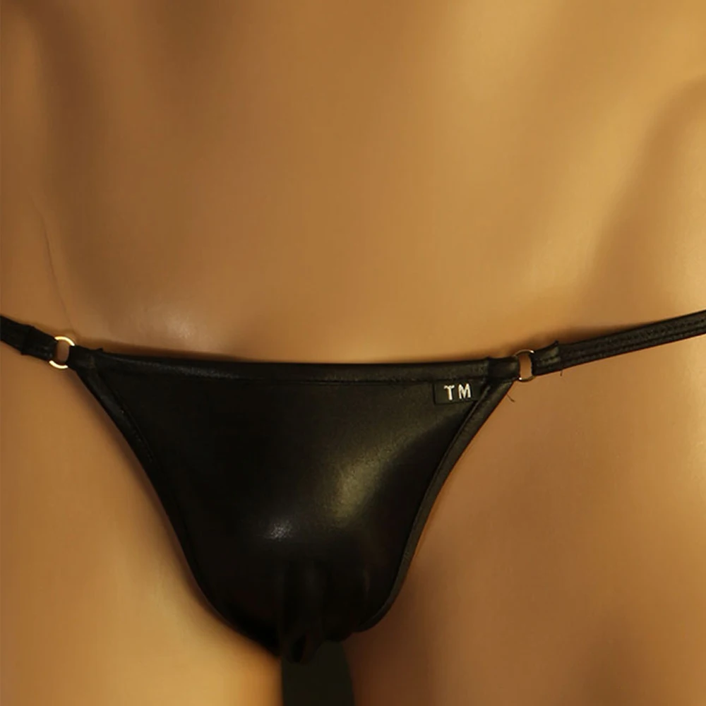 

Sexy Mens Low Rise G-string Briefs Bikini Panties Erotic Lingerie T-Back Thongs Underwear Elastic Sissy Hollow Out Underpants