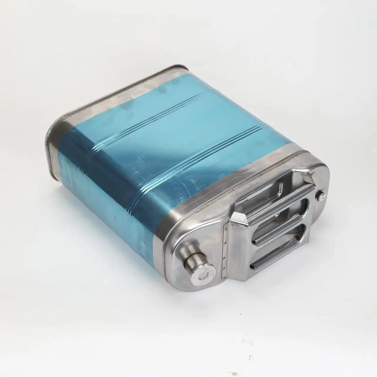 Gasoline Drum Three-handle Stainless Steel Oil Drum Portable with Bleed Valve Spare Gasoline New