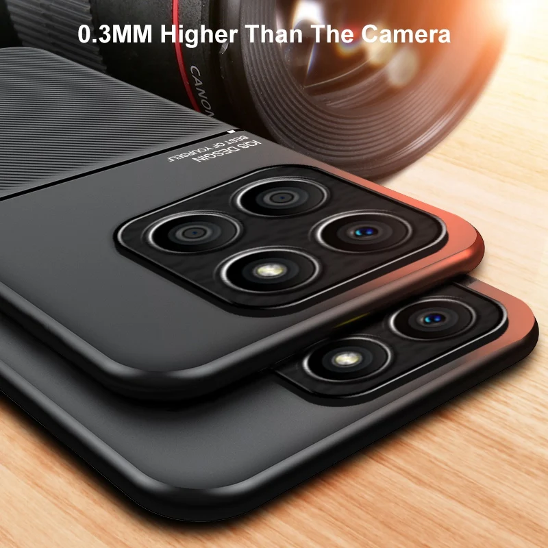 Luxury Magnetic PU Leather Phone Case with Car Holder and Silicone Protection