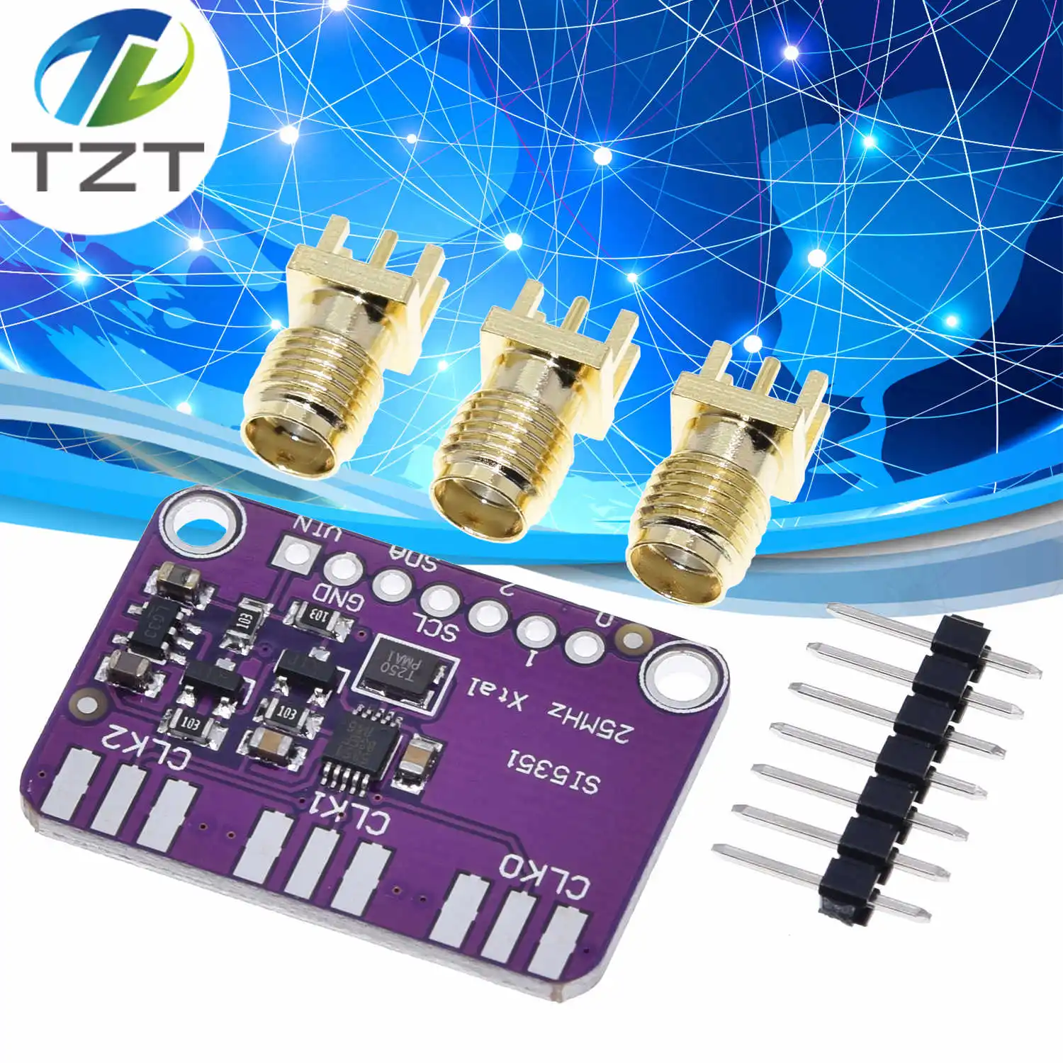 DC 3V-5V CJMCU-5351 Si5351A Si5351 I2C Takt Generator Breakout Board Modul Signal Generator Uhr TZT 8KHz-160MHz Für Arduino