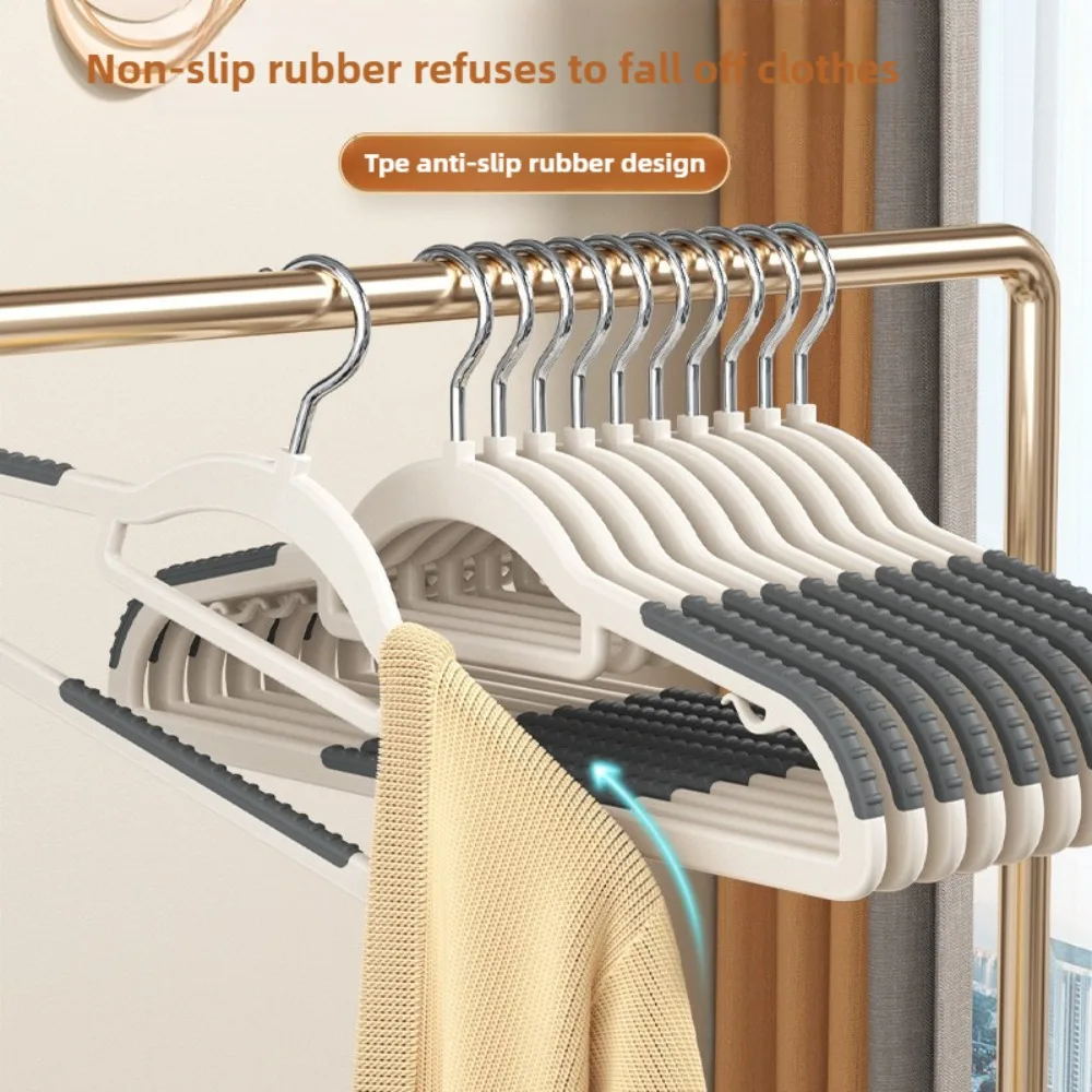 Clothes hanger Home seamless wide shoulder anti slip anti bulging thickened for dry and wet use 10pcs