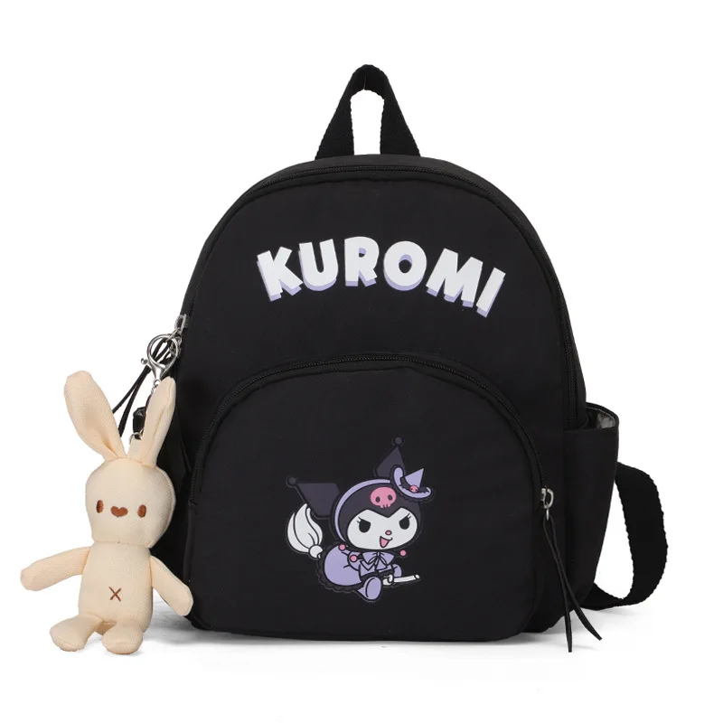 

New Sanrio Kawaii Cartoon Kuromi Ins Korean School Bag Women Nylon Backpack Outdoor Travel Girl Birthday Gift