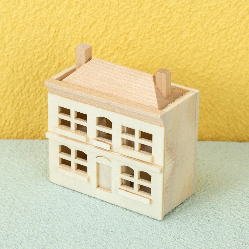 

1:12 Dollhouse Miniature Cute Villa Small House Model Living Scene Decor Toy Play House Toy 1pc