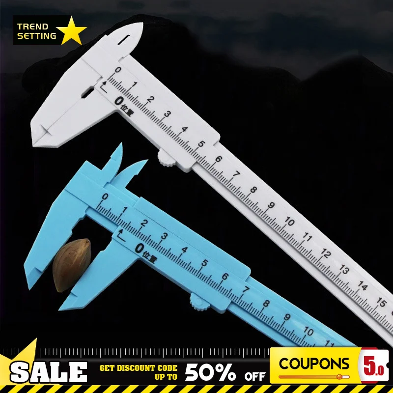 0 150mm Plastic Vernier Caliper DIY Tool Woodworking Metalworking