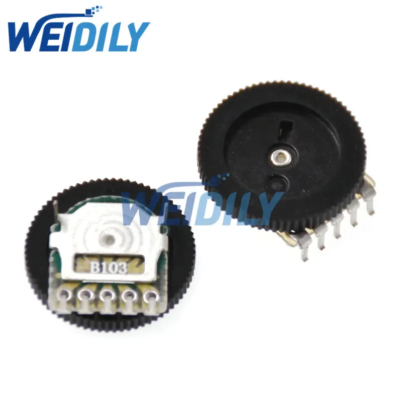 Potentiometer 10PCS 16*2mm Double Gear B10K B103 B503 50K 5Pin