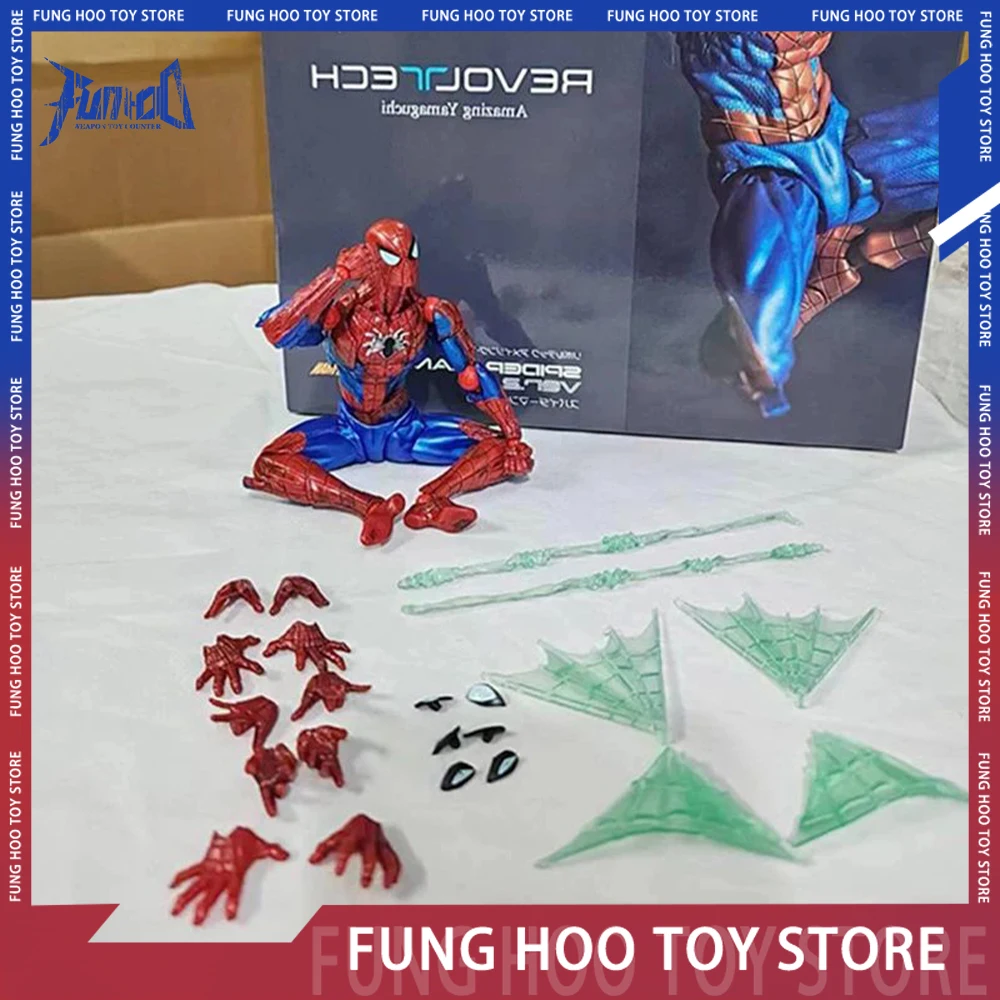Ver.2.0 Spiderman Super Hero Revoltech Wen Miles Morales Figure Spider-Man Action Figurine Collection Model Toys Regalo Di Natale