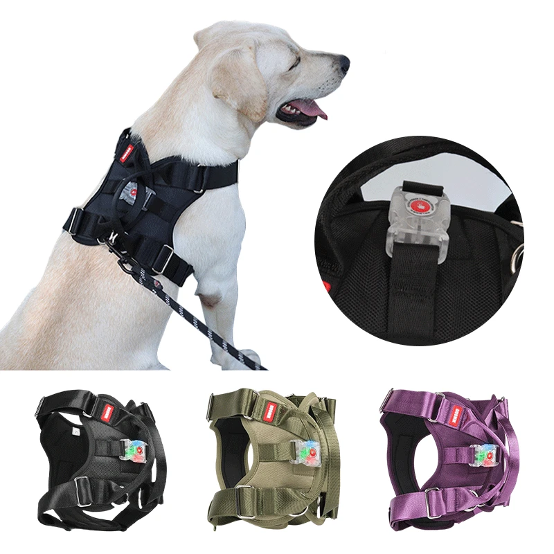 New Pet Dog Harness Led Luminous Dog Strap Reflective Adjustable