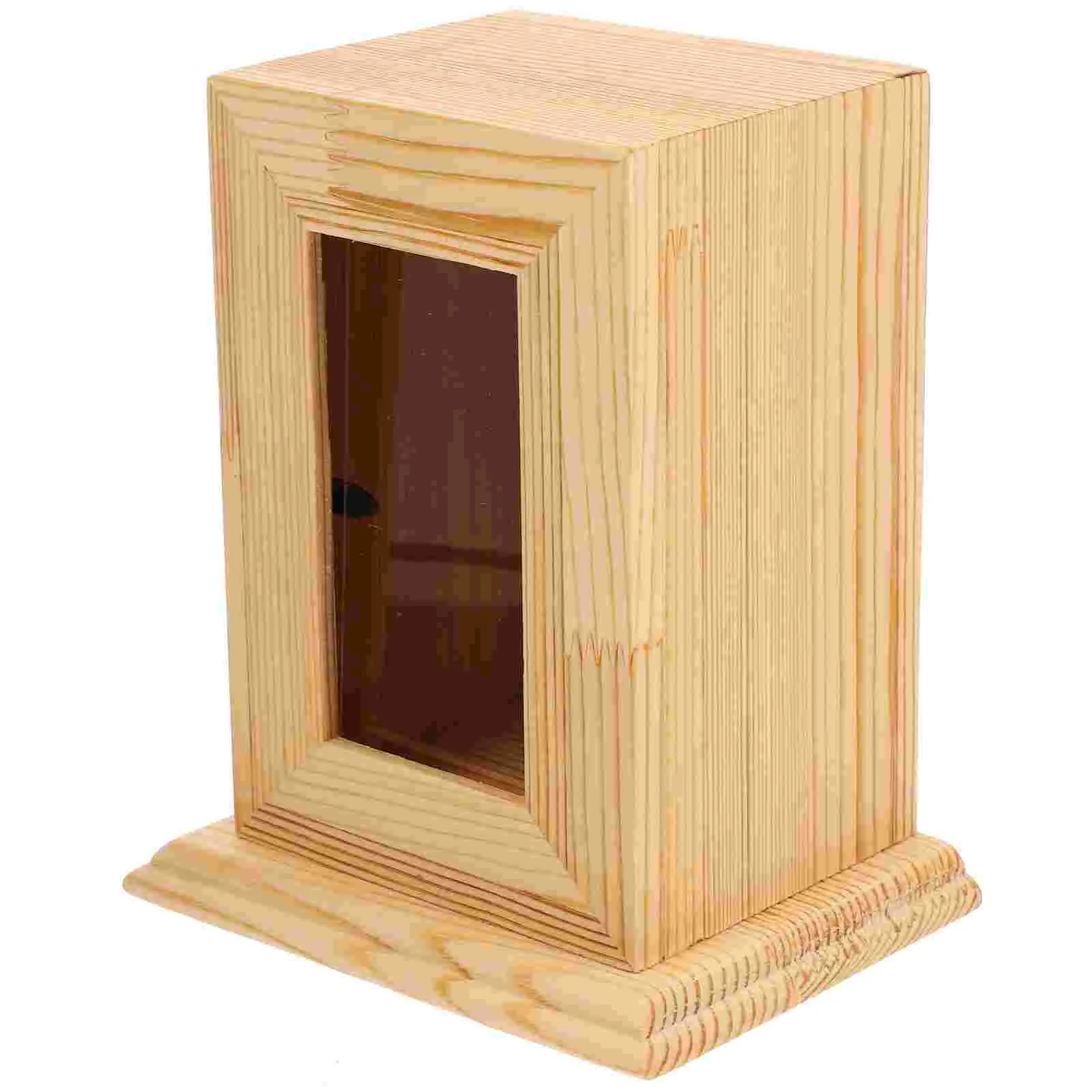 

Memorial Gifts Pet Cat Urn Wooden Urns Coffin The Bone Ash Can Container Storage Bottle Cremains Holder