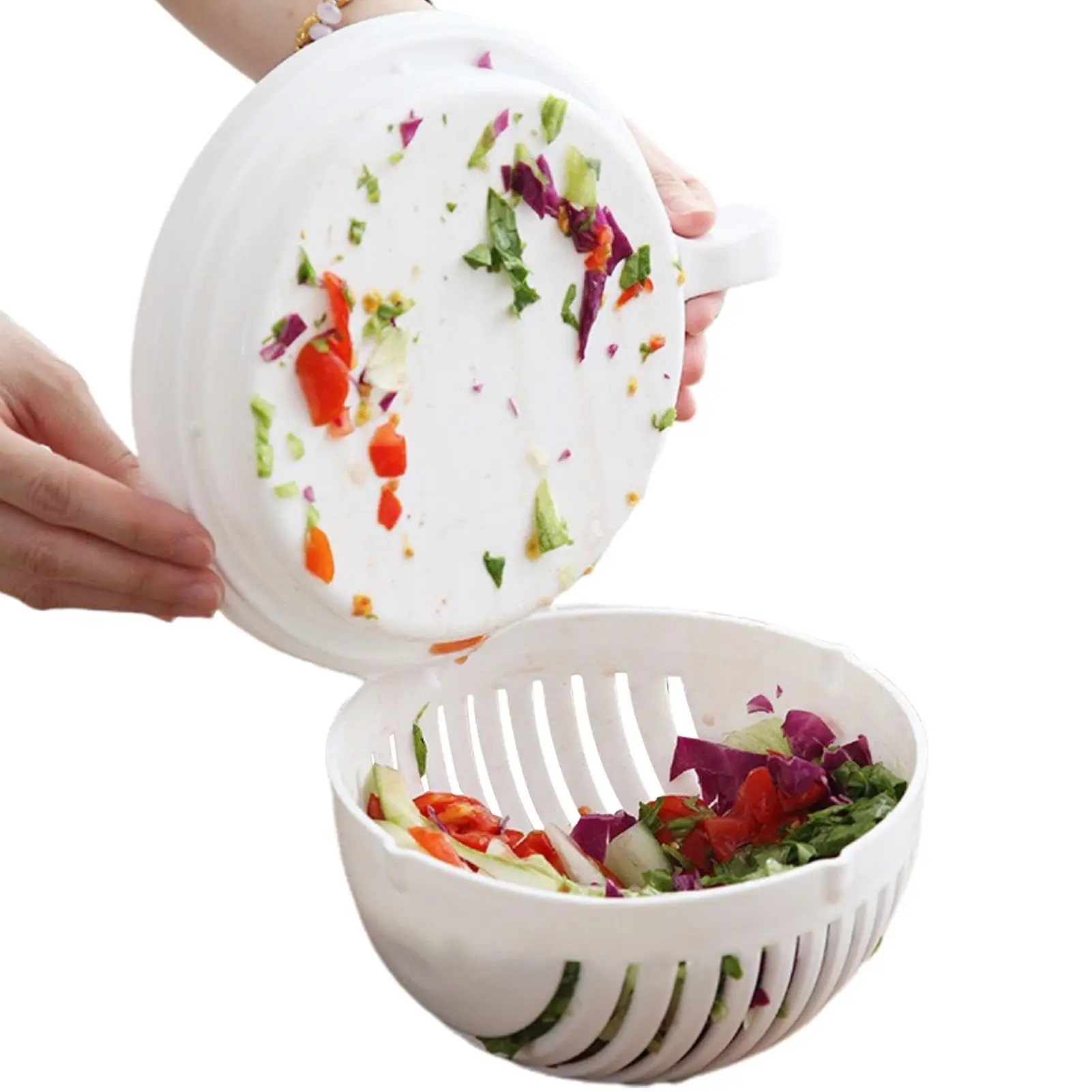 Snap Salad Cutter Bowl, Veggie Choppers And Dicers, Veggie Chopper, Safe  And Non-toxic Food Grade Bpa Free Material