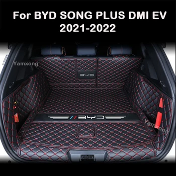 For BYD SONG PLUS DMI EV  2021 2022 Car Styling PU Leather  Trunk Protection Mat Catpet Interior Cover Part Pad Auto Accessories 1
