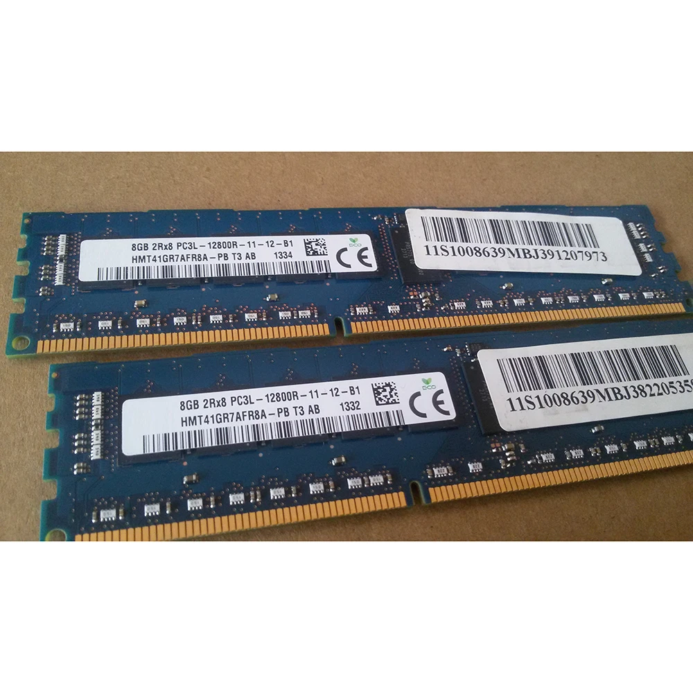 

1 pcs For SK Hynix RAM 8GB 8G 2Rx8 DDR3L 1600 PC3L-12800R HMT41GR7AFR8A-PB Memory High Quality Fast Ship