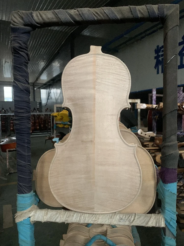 Violin 16.5 inches, viola 4/4 body European flame maple back spruce top, viola accessories.