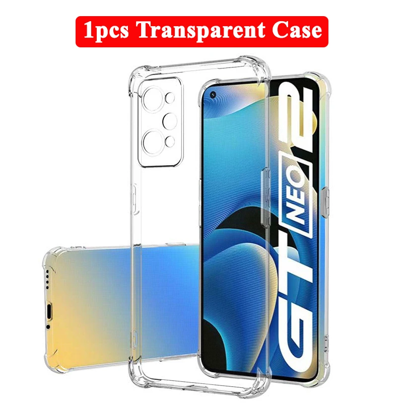 3in1/Silicone Case For Realme GT Neo 2 GT2 2T Q3S Q3T Q3 Pro Carnival Master Tempered Glass Oppo Finx X3 Lite Screen Protector best iphone wallet case Cases & Covers