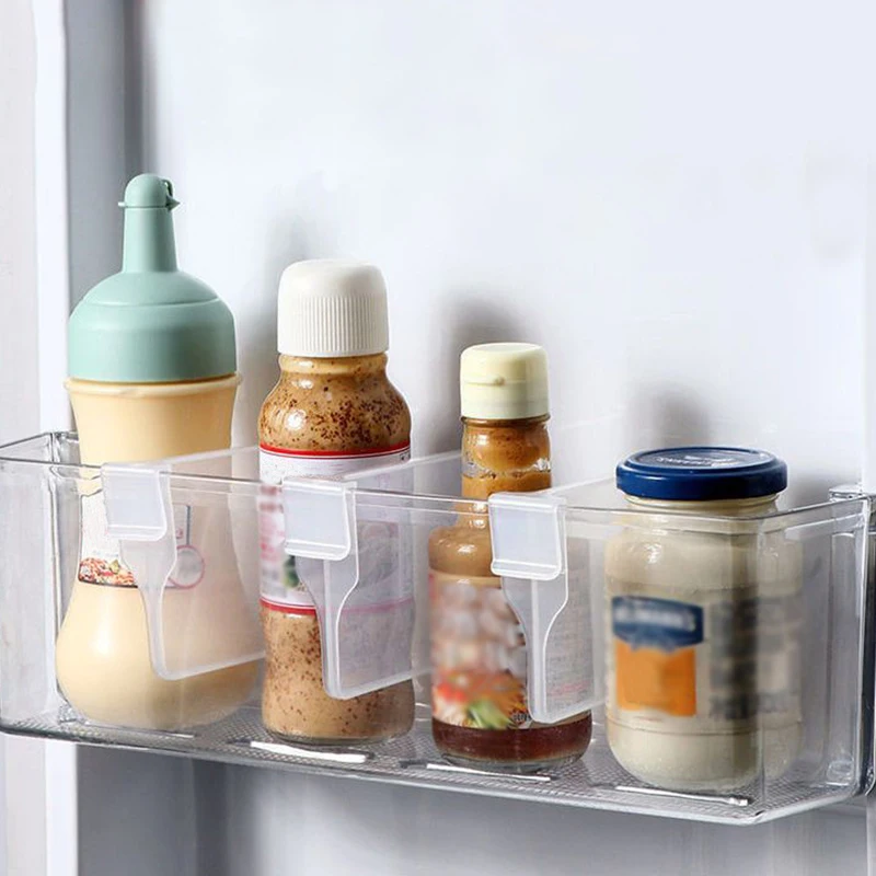 

10Pcs Refrigerator Shelf Organizer Storage Partition Board Plastic Divider Storage Splint Retractable Kitchen Bottle Can