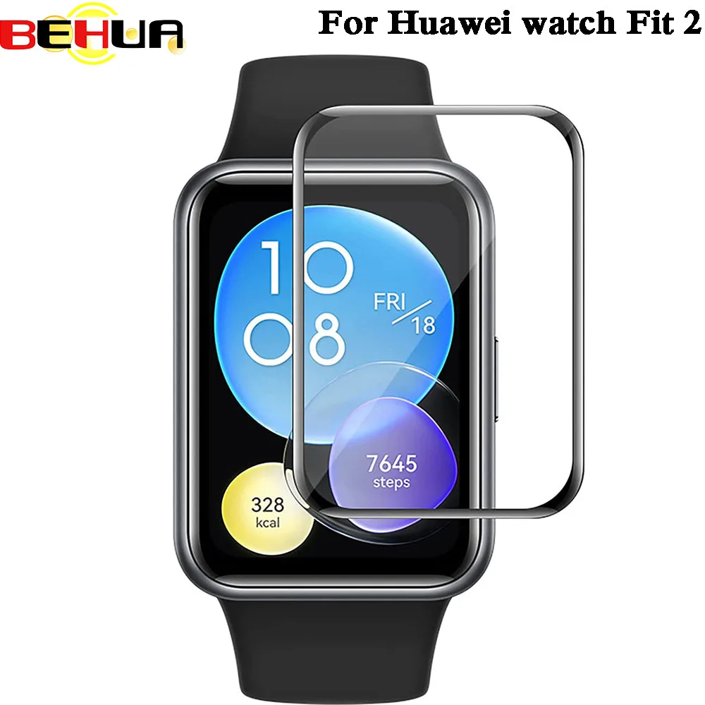

Защитная пленка для экрана BEHUA для Huawei Watch Fit2, подходит для 2 смарт-часов, полностью прозрачная пленка, 3D мягкая гибкая пленка, не стекло