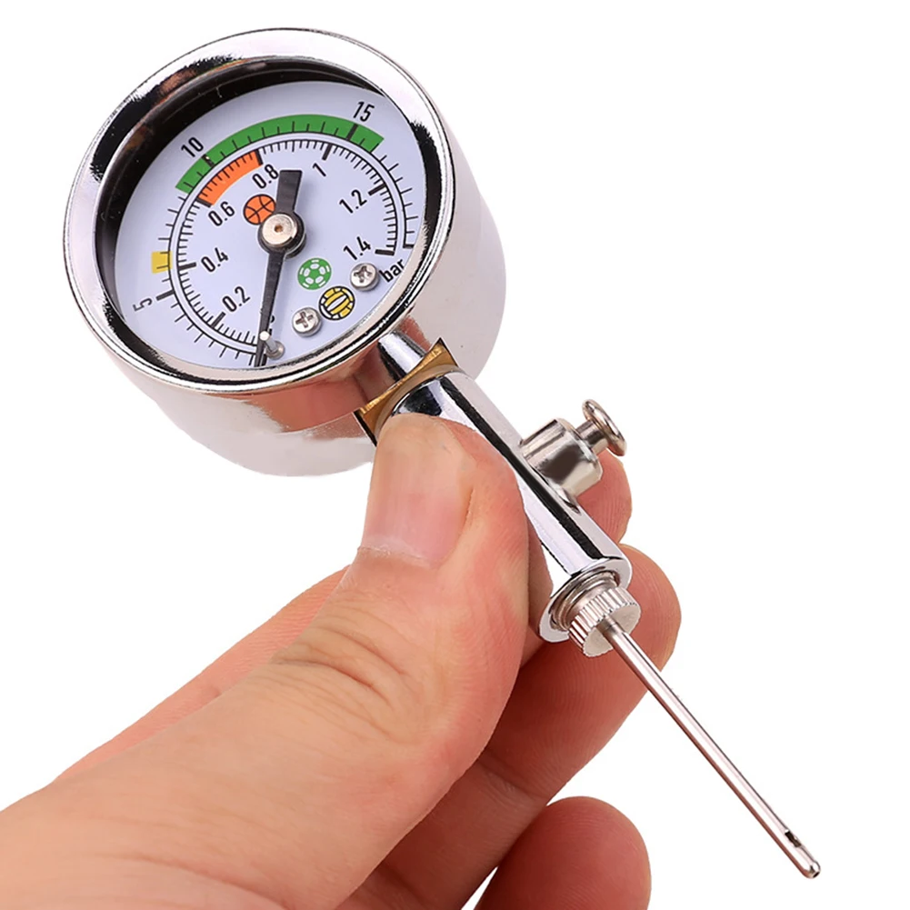Ball Pressure Gauge Heavy Duty Air Pressure Gauge Barometer Tool Football Soccer Rugby Basketball Volleyball