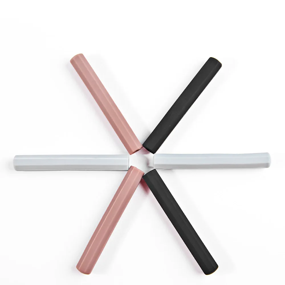 404Nailart Silicone Pen Cap Octagonal Brush Cover High Tough Manicure Anti-Fall Off Dustproof Nail Enhance Pen Cover Tools 0.7*8 4