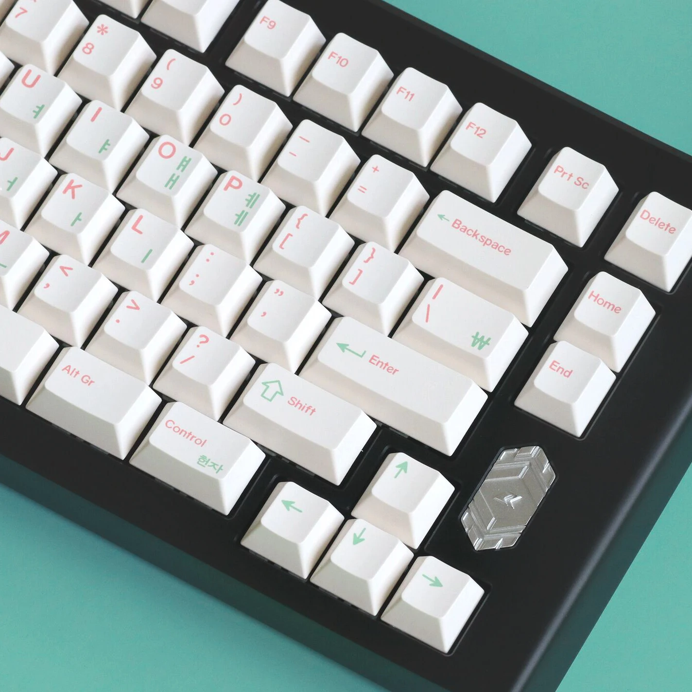 Keybox-teclado Mecânico Coreano Rosa Verde Sub Handle Keycaps Perfil de Cereja Pbt Dye Sub 146 Chaves Shenpo