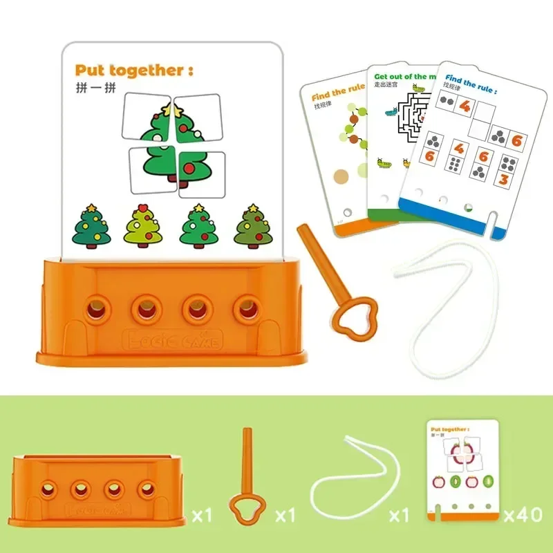 Enfants Montessori Puzzle Hračky Trénink logického myšlení Odemknout hru Dítě Cognition Lock Vyberte raný vzdělávací dárek pro d