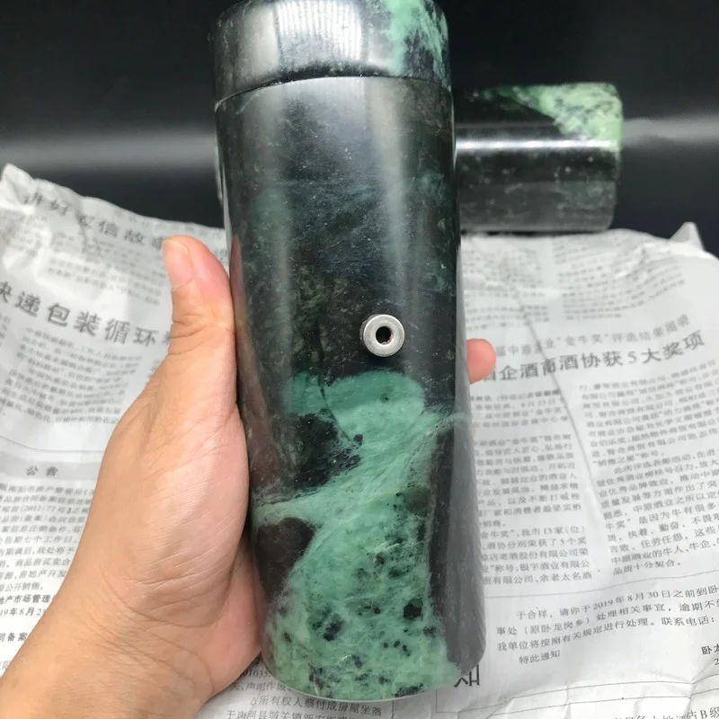 

Natural Tibetan Jade Medicine Wang Shi Water Cup Thermos Cup with Magnetic Health Care Tea Cup