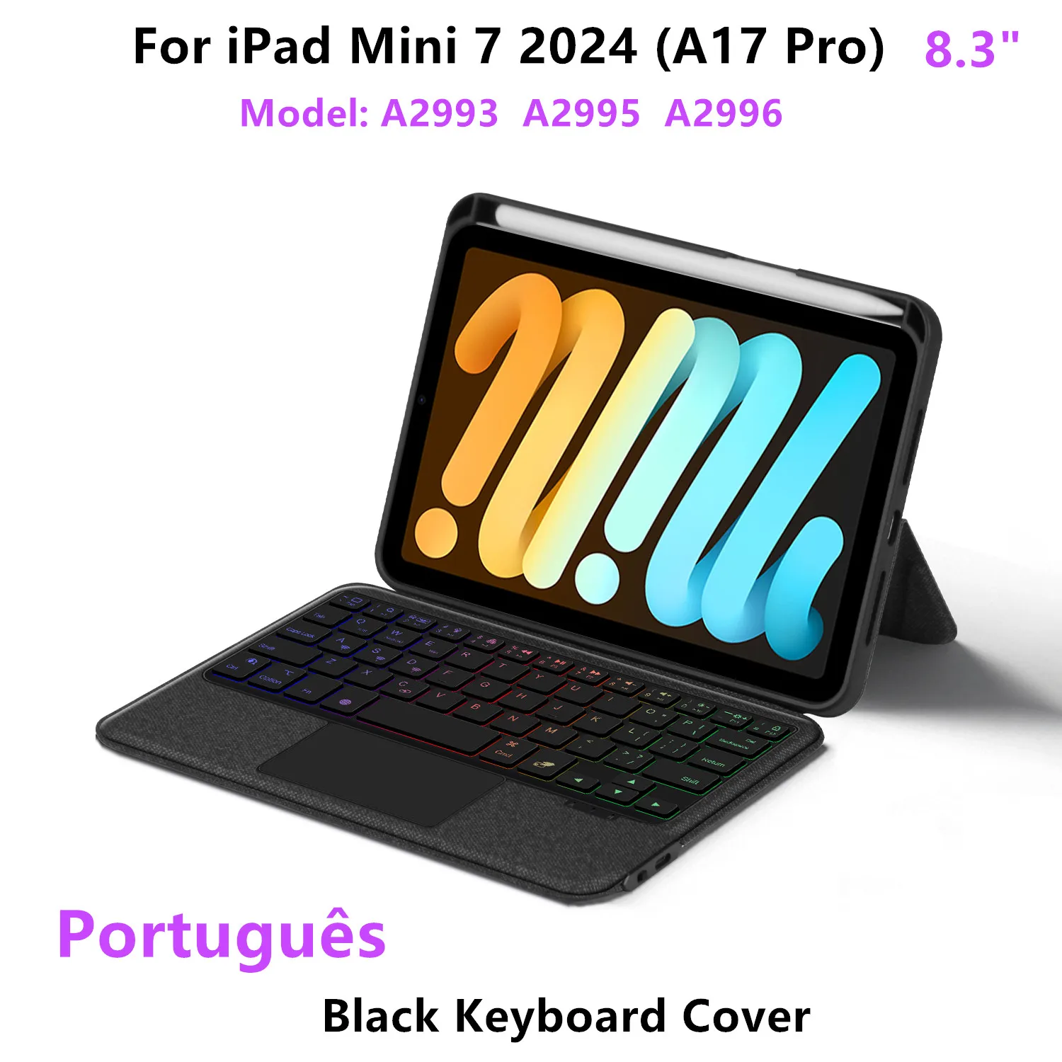 AVNICUD Clavier Tablette - Rétroéclairage Bluetooth Keyboard pour iPad Pro/Air/Mini, Samsung
