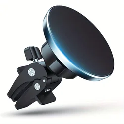 Universal 360° Rotatable Magnetic Car Phone Holder with Strong Air Vent Grip (Black)