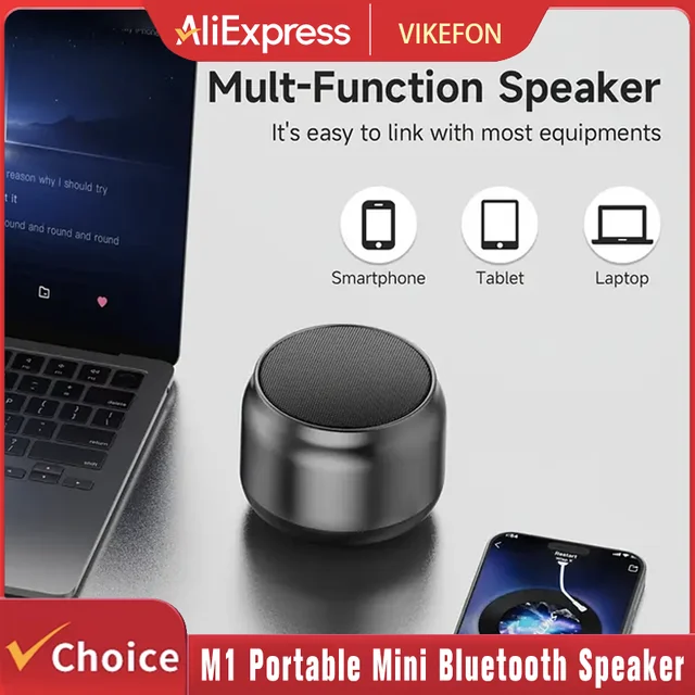 M1 Portable Bluetooth Speaker Music Stereo Surround Mini USB Outdoor Subwoofer Speaker Audio Player Speaker Microphone
