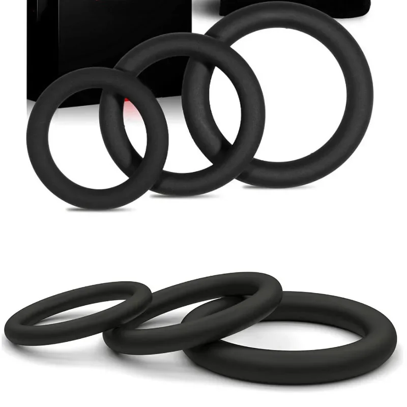 Durable Silicone Cock Ring Penis Rings Men Ejaculation Delay Rubber Sex Toys Rings for Male 3 size