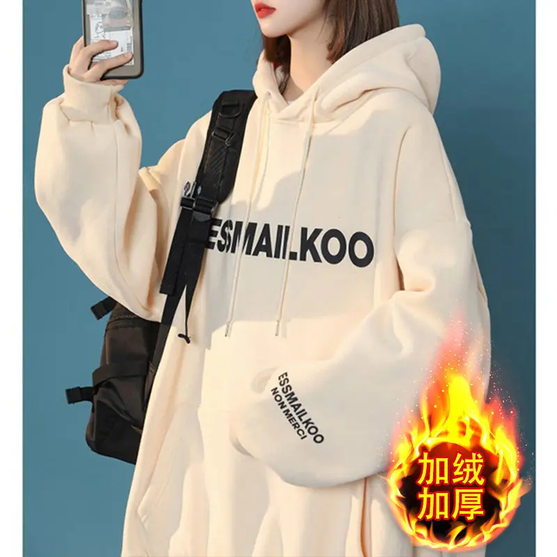 ZOUXO Hoodies Women 2023 Spring Autumn Large Size Loose Hoodies Casual Hooded Clothes