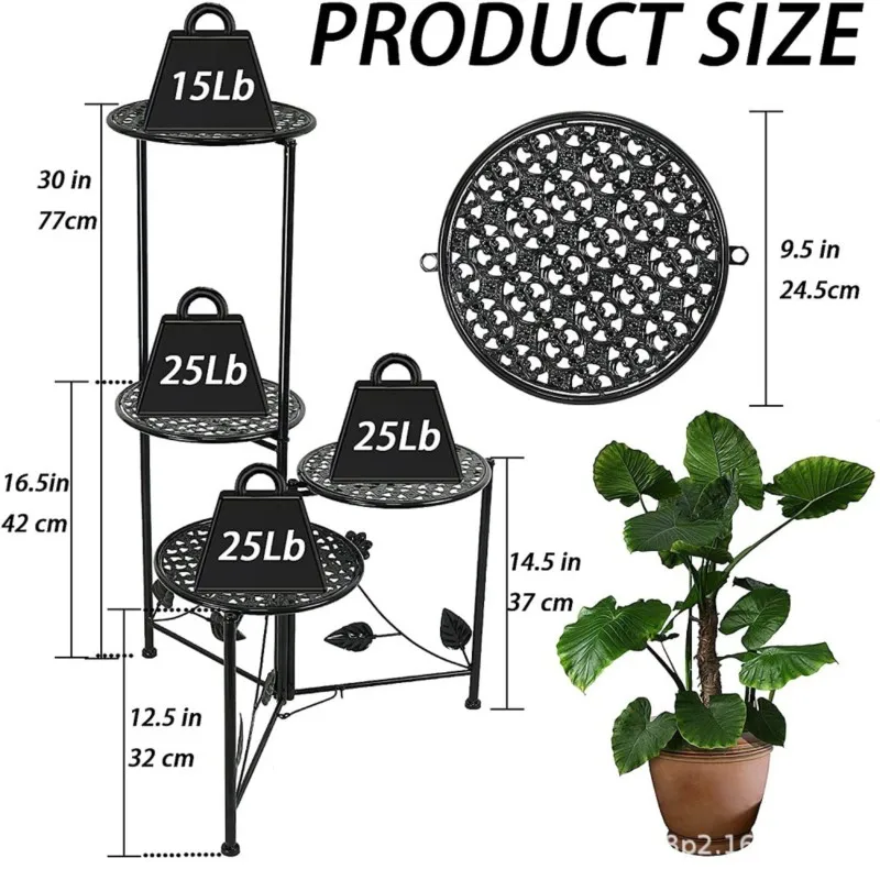 Indoor Outdoor Plant Branch Metal Planter Racks Multi-Pot Plant Pot Storage Box Multi-Functional Vertical Display Racks Home