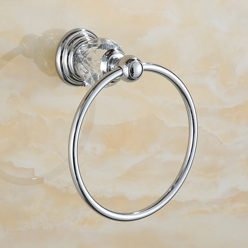 Gold Finish Stainless Steel Bathroom Towel Holder Wall-Mounted Round Towel Rings Towel Rack bathroom towel ring bathroom towel holder