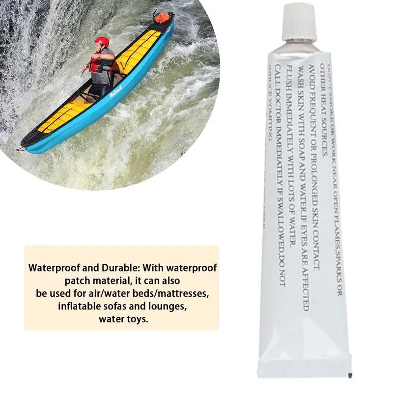 Colle réparation PVC 30ml pour bateau, kayak et piscine - Super glue multifonction étanche et durable