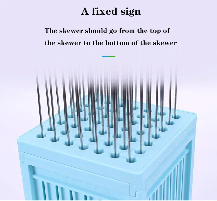 Description Picture 5 of itemBBQ Meat Skewer Maker Wear Meat String Lamb Skewers Machine 49 Holes Skewer Tools Tofu Skewer Machine Grill Barbecue Accessories