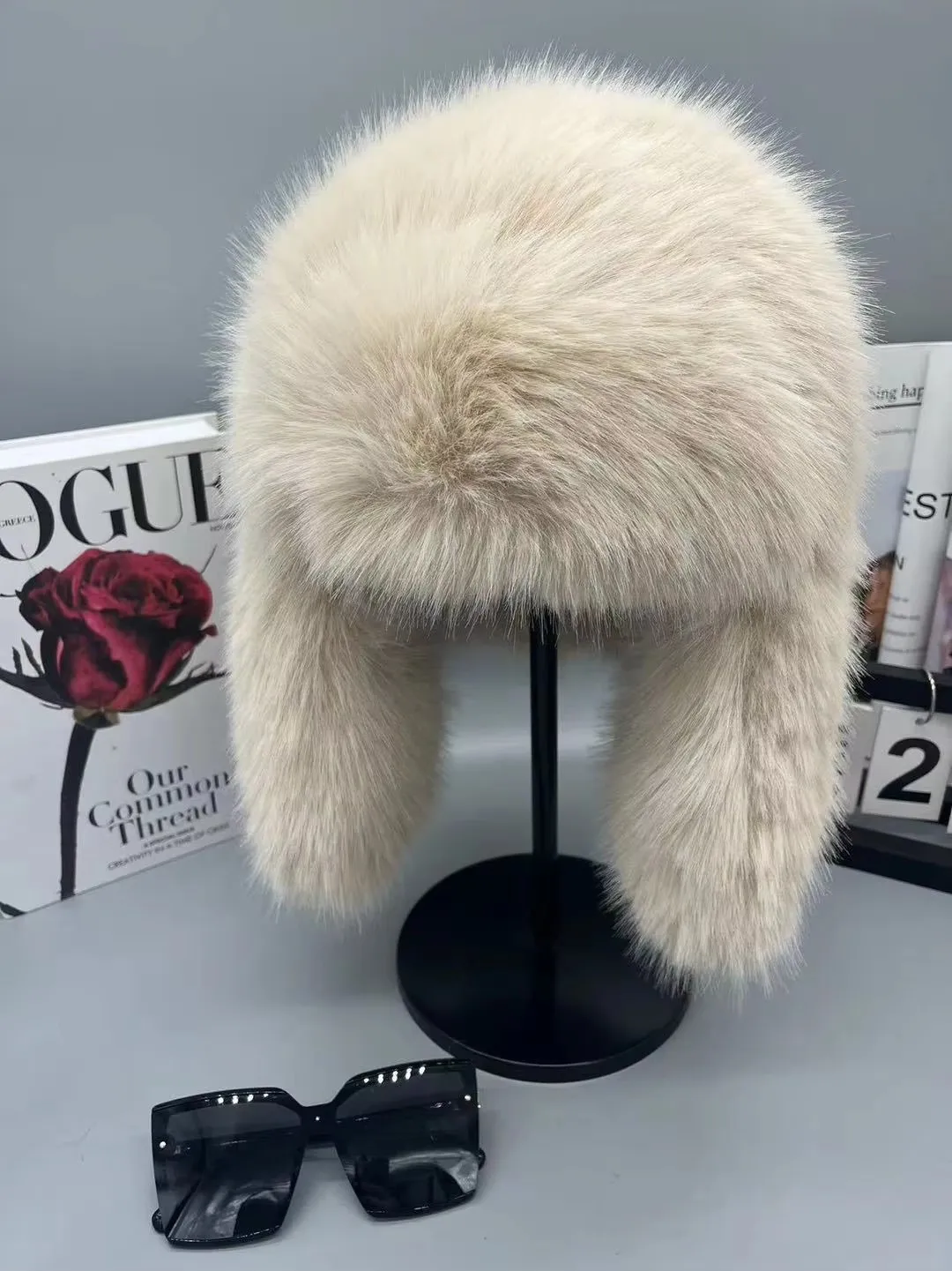 Children Faux Fur Hat For Autumn And Winter Skiing