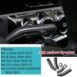 Mercedes Benz AMG Car Shift Lever and Wiper Rod Cover Trim Frame - CLA C118 20 - 23 (Carbon fiber style)
