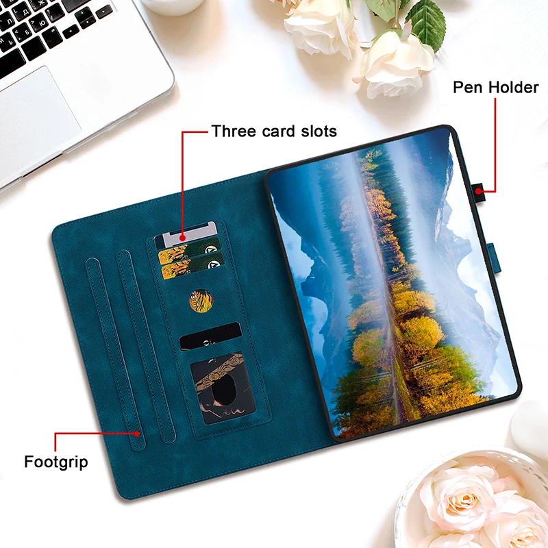 Ledertasche für Samsung Galaxy Tab A11 A9 + 8,7 Plus S5e T720 Tablet Cover Tab A 10,1 T510 A8 X200 10,5 S6 A7 Lite 10,4 Hülle – Detail 38