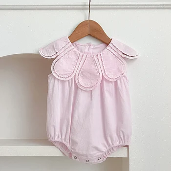 Sleeveless Cotton Splice Jumpsuit 1