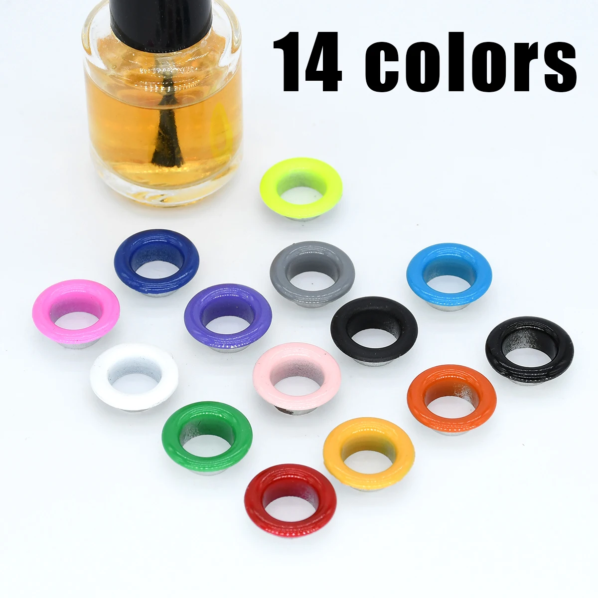 100sets Metal Eyelets Grommets Metal Hole Eye Rings Mix Color Leathercraft DIY Shoes Belt Cap Bag Tags Clothes Scrapbooking eyelet grommet ring kit eyelet grommet ring grommet eyelet kit screw back eyelets