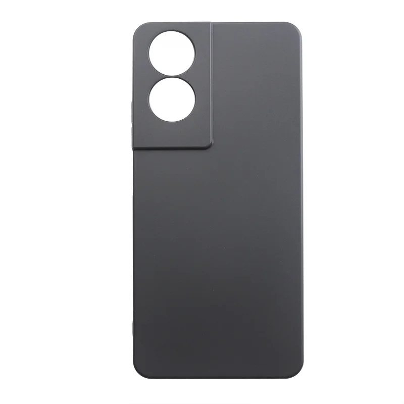 Sleek Black Matte Silicone Phone Case - Soft TPU Slim Design