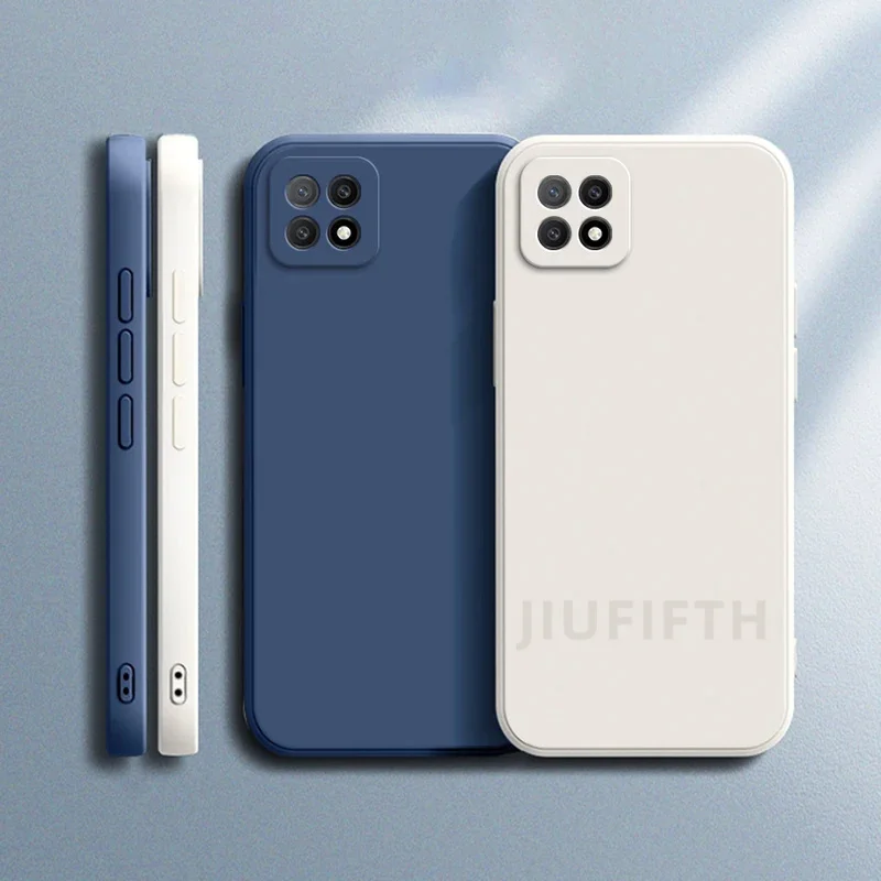 Luxury Shockproof Silicone Soft Case with Camera Protection - Classic Square Design