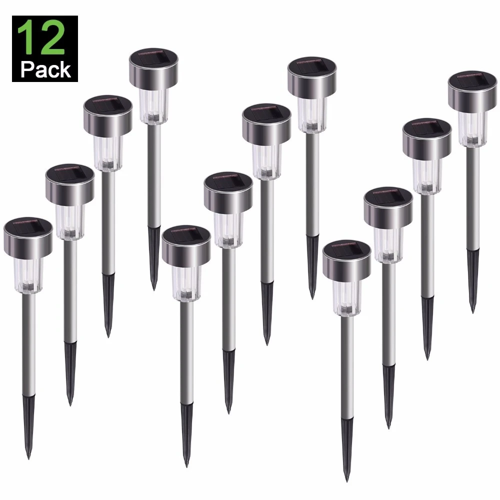 best solar light for home Outdoor waterproof led garden landscape light lawn light lantern on solar cells, 12pcs. solar stake lights