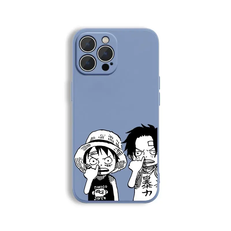 

Cartoon Mobile Phone Case One Piece Luffy Zoro Creative Animation Peripheral Couple Fashion Protective Cover IPhone14/13/12pro