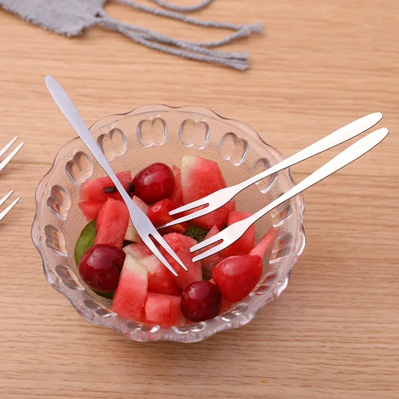 Stainless Steel Fruit Fork Dessert Forks Mini Fork Used For Cake In Party Snail For Restaurant Bar Party Banquets 1/2/5PCS fruit fork