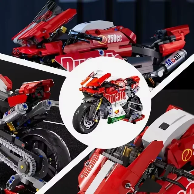 V4 Motorcycle 800+pcs Building Set 1:10 Model Kit Building Block Car For Kid Adults Festive Toys Gifts Christmas Halloween Easte 3