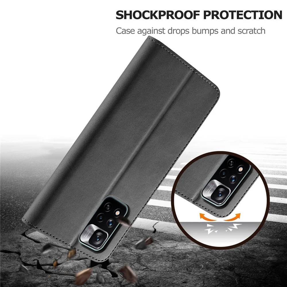 Θήκη για Redmi Note 11 Pro 5G Δερμάτινη θήκη με αναδιπλούμενο κάλυμμα για Redmi Note 4, 5, 7, 8, 9, 10, Pro 9S, 10S, 11S, Θήκη τηλεφώνου για Redmi 9T, 9A_voghion.com