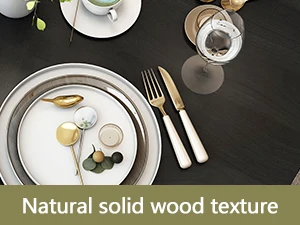 Description Picture 5 of item47 inch Round Dining Table for 4, Kitchen Table Dinner Table with 2-Layer Storage Shelf and Wood Slide Door for Home Dining