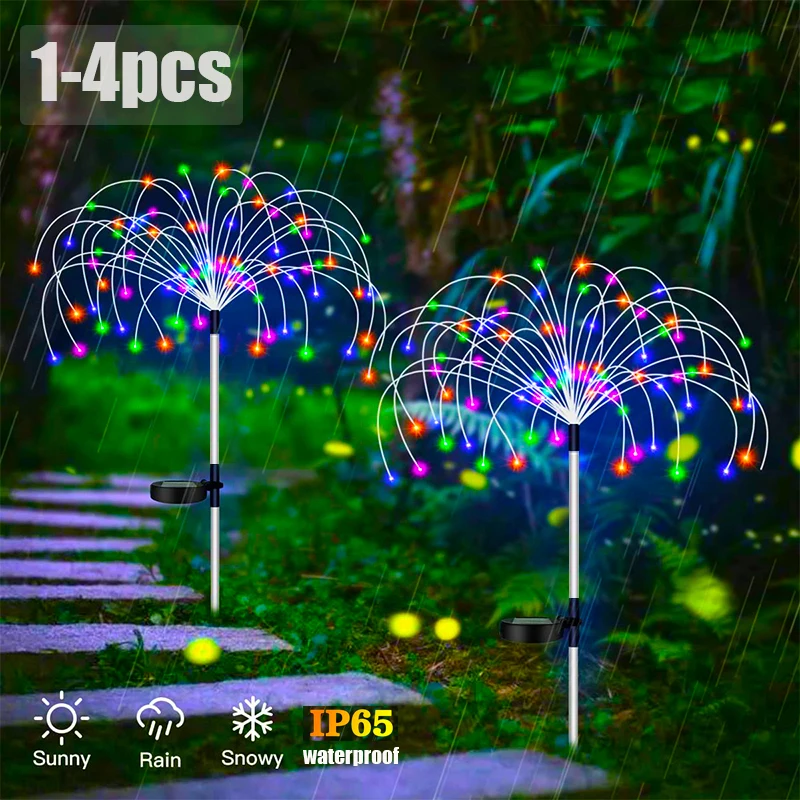 

Solar LED Firework Fairy Lights Outdoor Waterproof Garden Decoration Lawn Pathway Solar Lamp Light Wedding Party Christmas Decor
