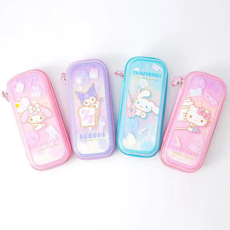 

Sanrioed Kuromi Cinnamoroll Melody Hello Kitty аниме милый детский карандаш искусственная кожа мультфильм школьные детские канцелярские принадлежности сумка-Органайзер