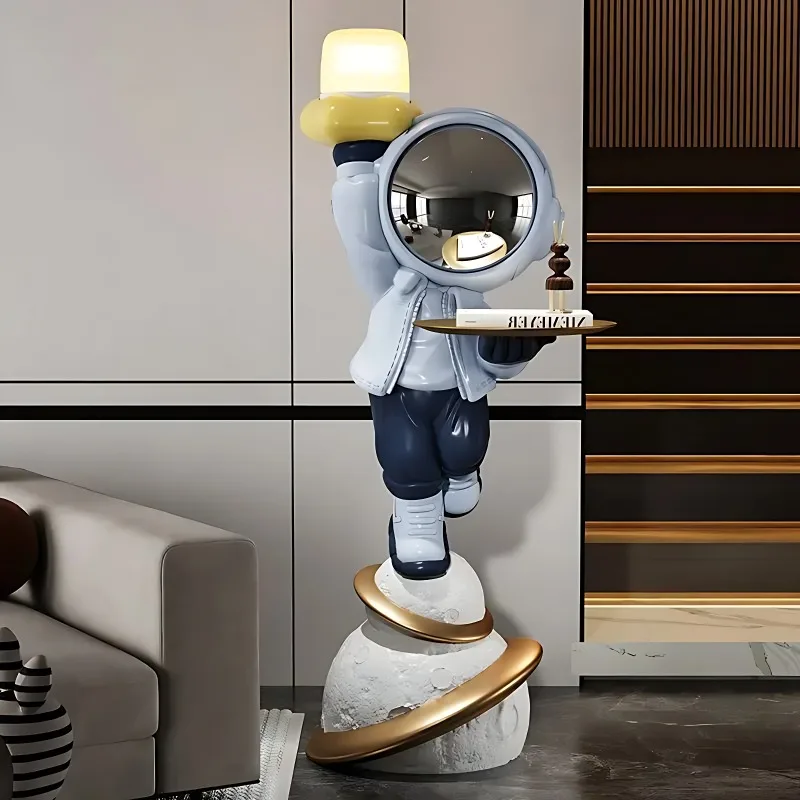 Modern Nordic Style Home Decor Astronaut Floor-standing Large Ornaments Sculpture Resin Crafts Statue Bedroom Housewarming Gift 5