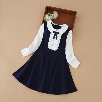 Girls Preppy Ruffle Dress 1